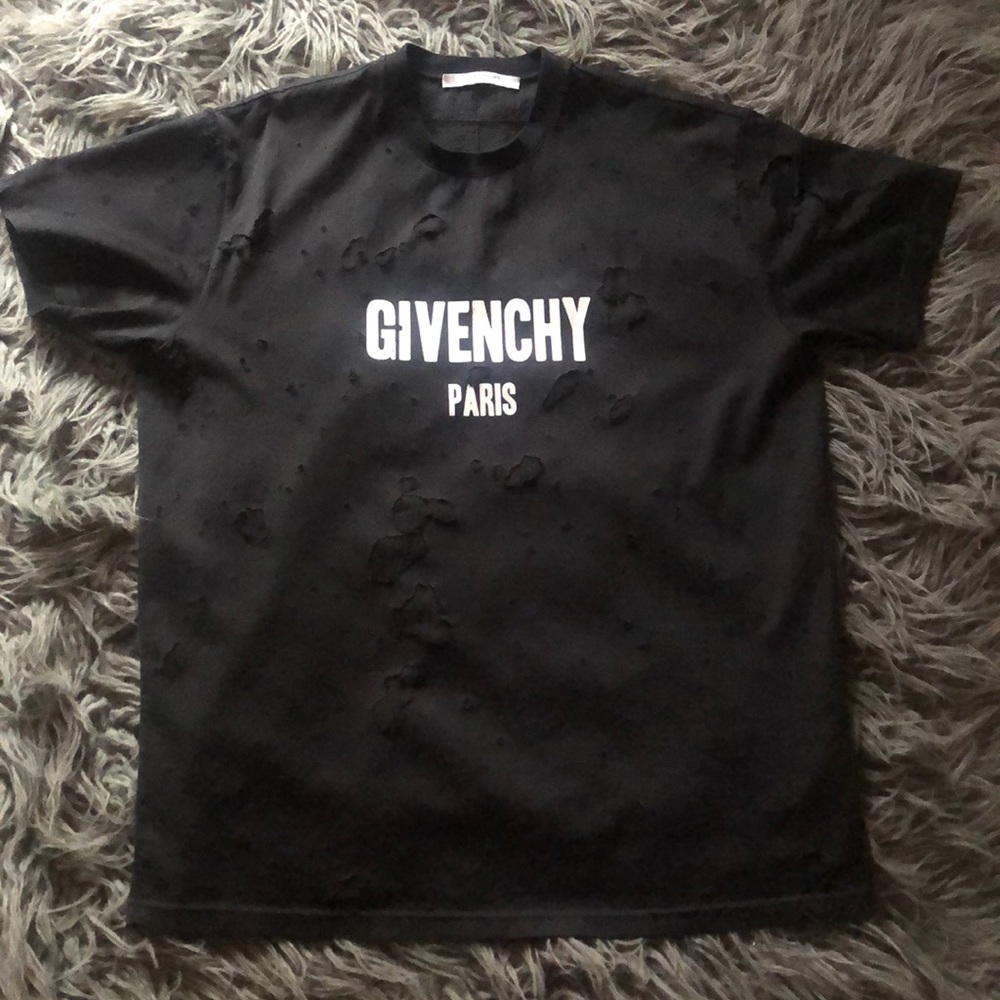 COPY - Men’s Givenchy Paris Destroyed Oversized T…